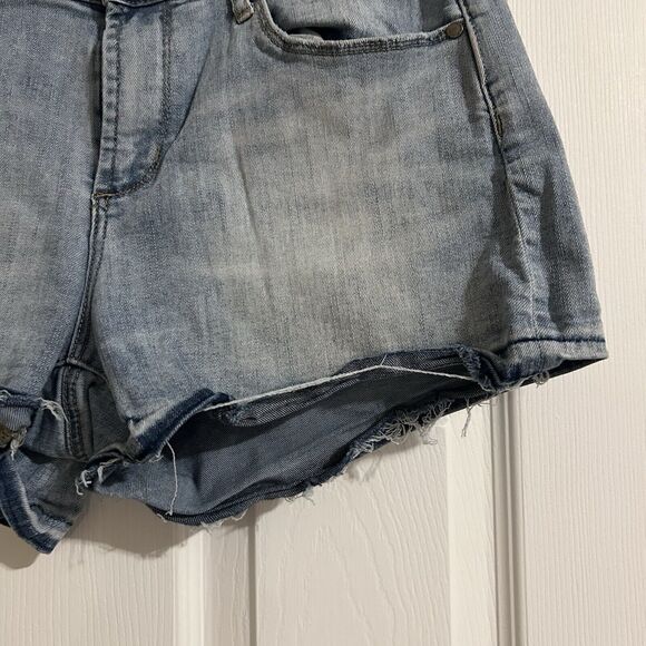 Articles of Society Blue Denim Jean Shorts Women's Size 28 Mid Rise Cut Off - Picture 4 of 10